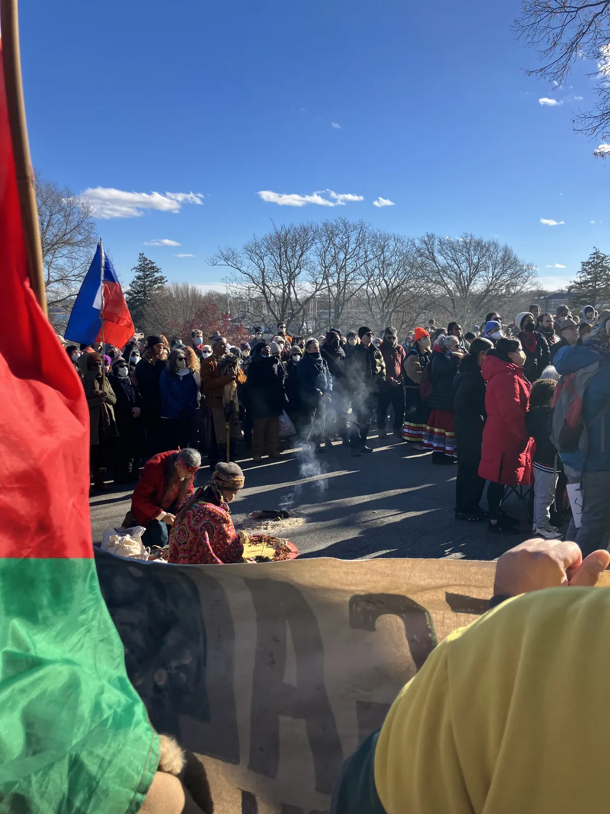 Indigenous prayer circle